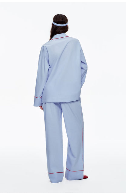 Elegant Long Sleeve Cotton Pajama Set for Women