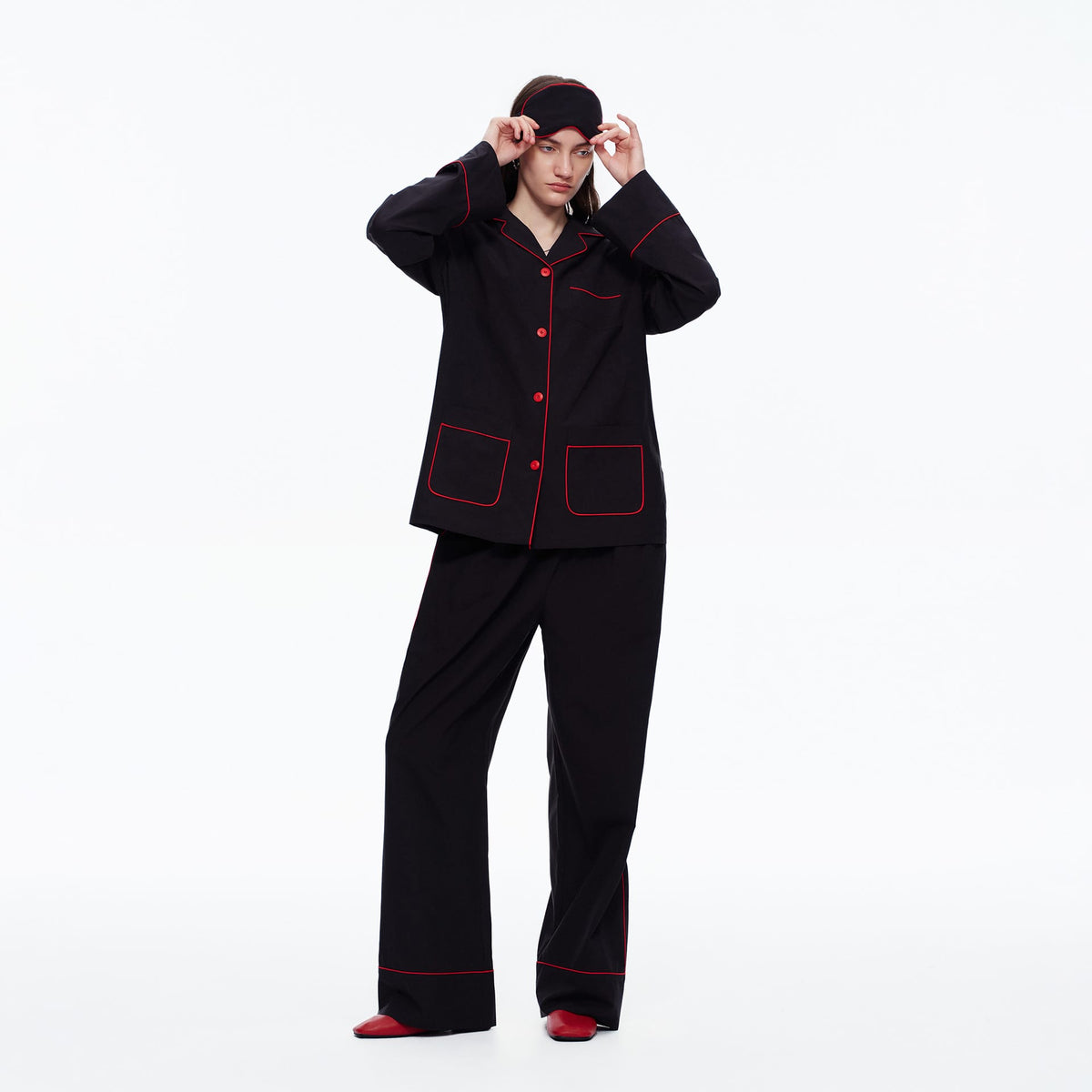 Elegant Long Sleeve Cotton Pajama Set for Women