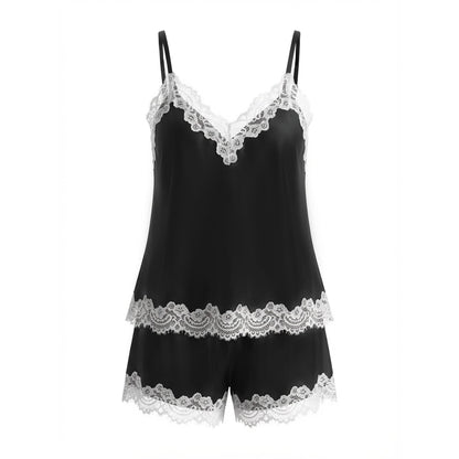 Lace French Style Pajamas Set for Women Lounge Set