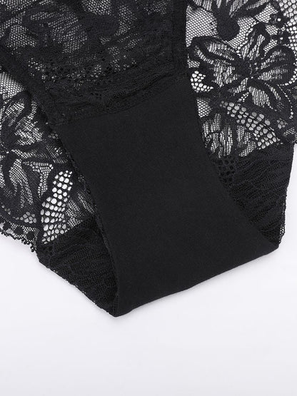 Low-rise Lace Panties with Antibacterial Cotton Crotch