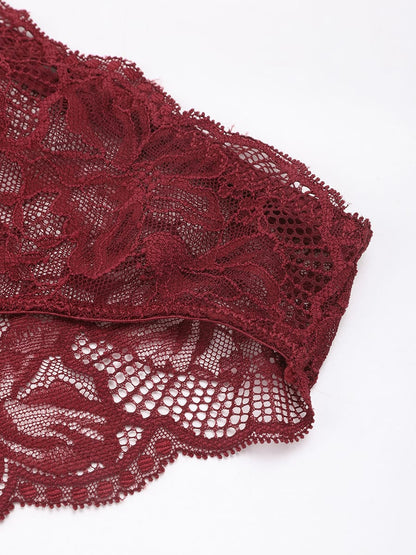 Low-rise Lace Panties with Antibacterial Cotton Crotch
