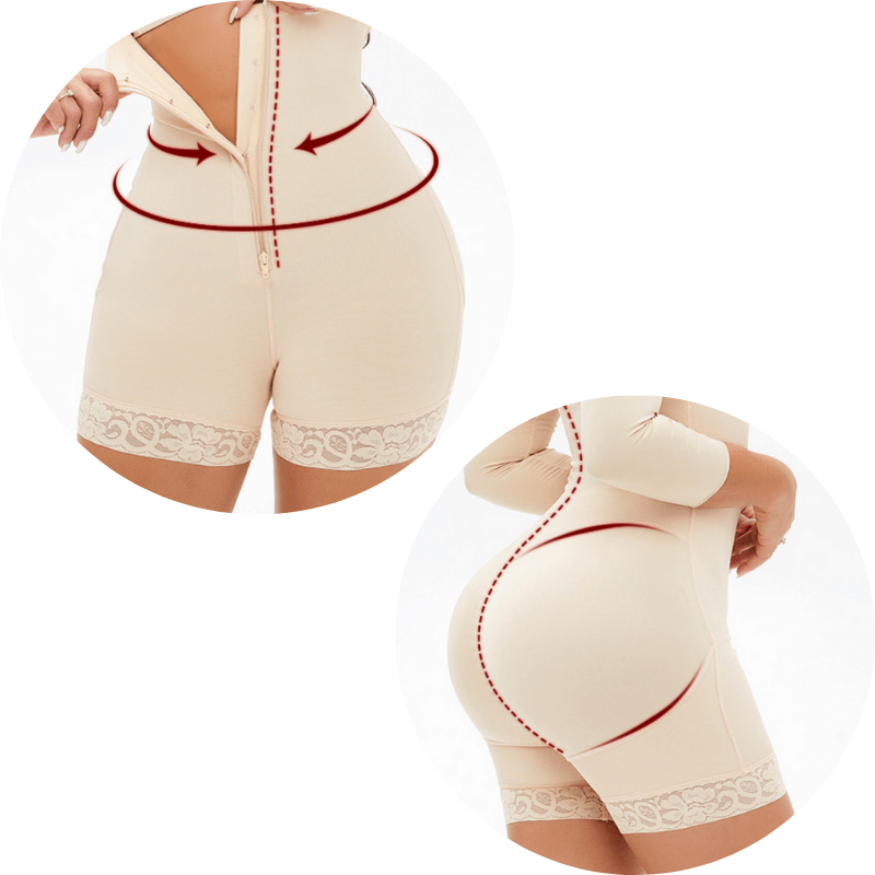 Women Underbust Slimming Arm Shapers Full Body Shaper Short