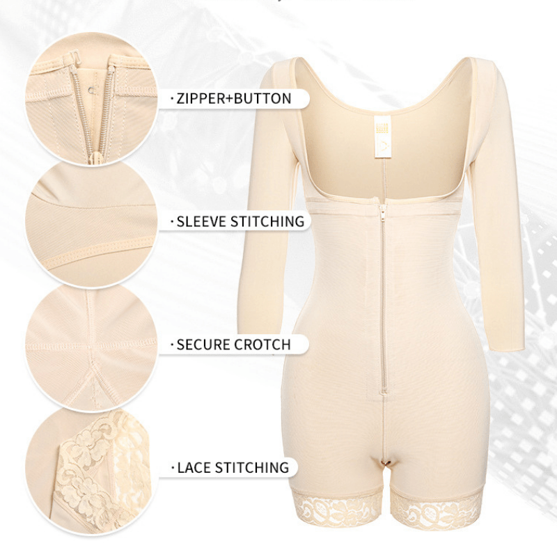 Women Underbust Slimming Arm Shapers Full Body Shaper Short
