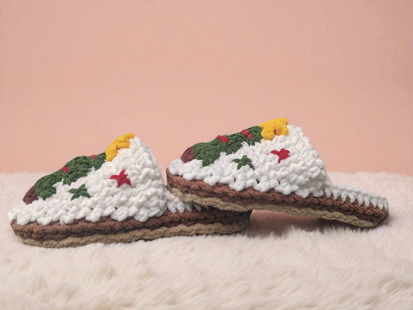 Christmas Tree Slippers Crochet Pattern