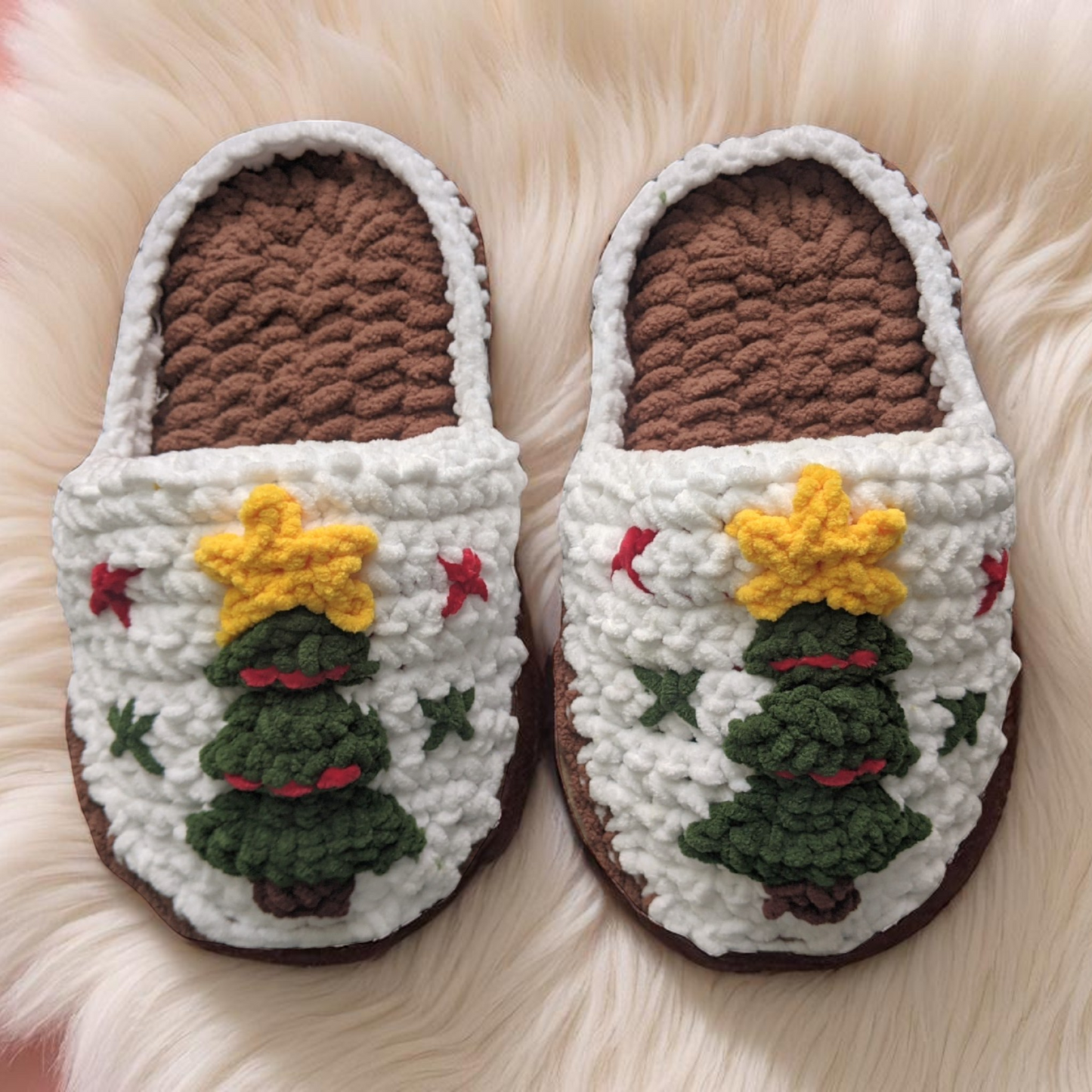 Christmas Tree Slippers Crochet Pattern