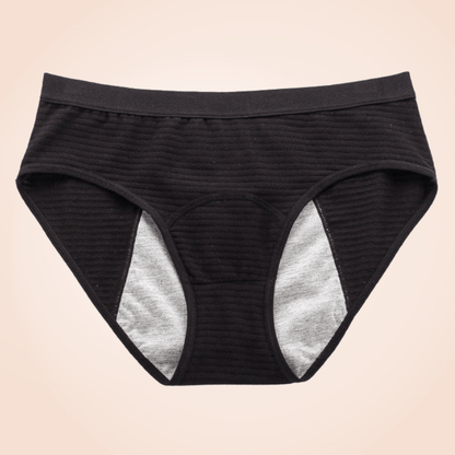 Black Comfy Seamfree Menstrual Leak-Proof Bikini Panty